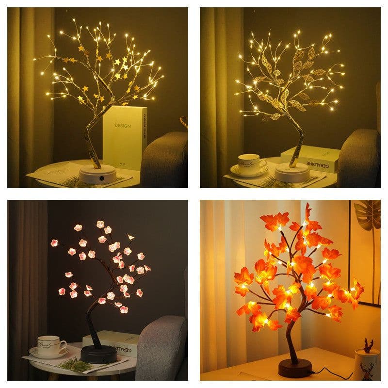 image-LED Pearl Tree Light Starry Touch Bedroom Christmas Decoration