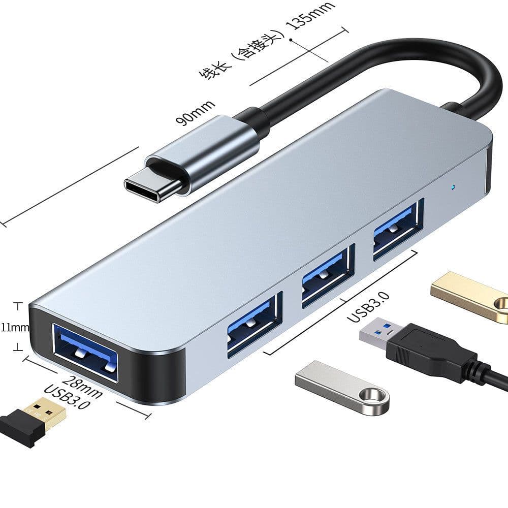 image-USB Type-C Hub 3.0 4-Port Splitter 5Gbps