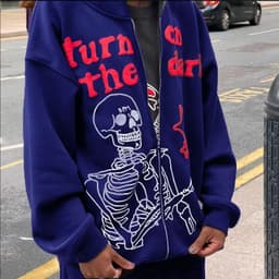 image-Men's Zipper Fleece Hoodie Long Sleeve Casual Sweatshirt