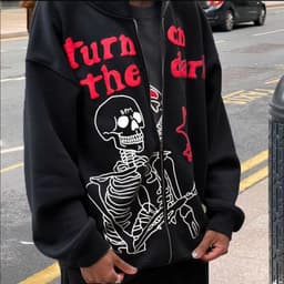 image-Men's Zipper Fleece Hoodie Long Sleeve Casual Sweatshirt