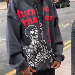 image-Men's Zipper Fleece Hoodie Long Sleeve Casual Sweatshirt