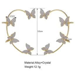 image-European and American Butterfly Ear Cuff Clip Earrings Rose Gold