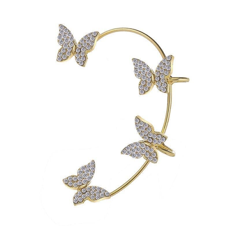 image-European and American Butterfly Ear Cuff Clip Earrings Rose Gold