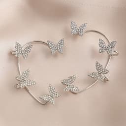 image-European and American Butterfly Ear Cuff Clip Earrings Rose Gold