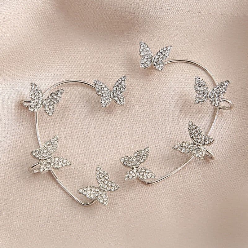 image-European and American Butterfly Ear Cuff Clip Earrings Rose Gold