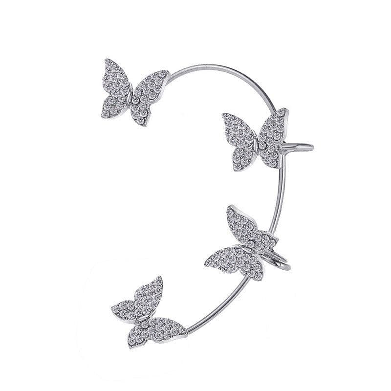 image-European and American Butterfly Ear Cuff Clip Earrings Rose Gold
