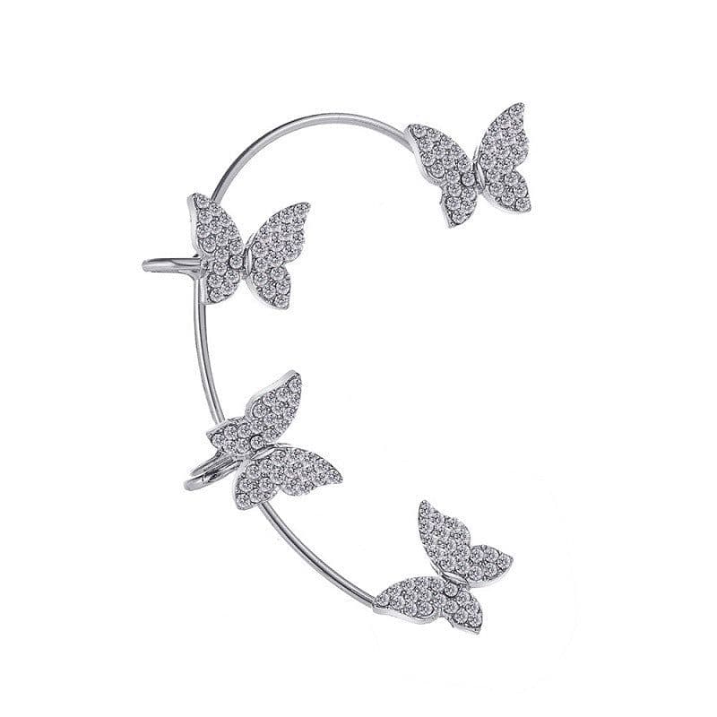 image-European and American Butterfly Ear Cuff Clip Earrings Rose Gold
