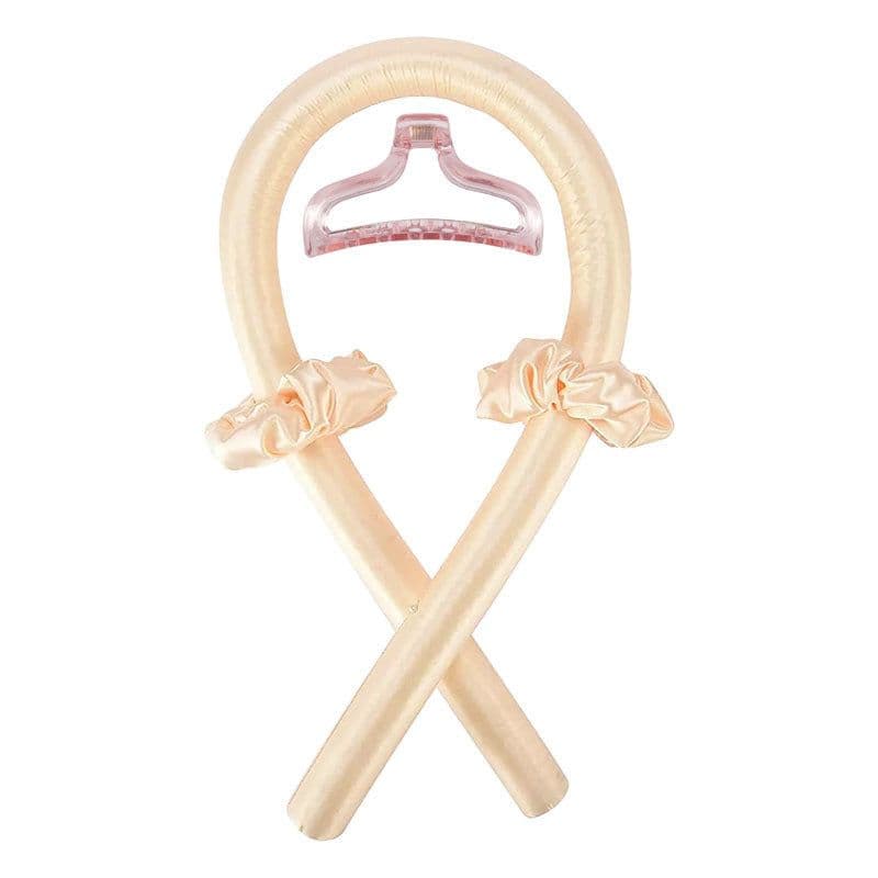 image-Champagne Gold Sponge Foam Hair Curlers with Clips