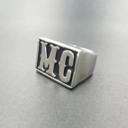 image-European American MC Stainless Steel Motorcycle Men's Ring
