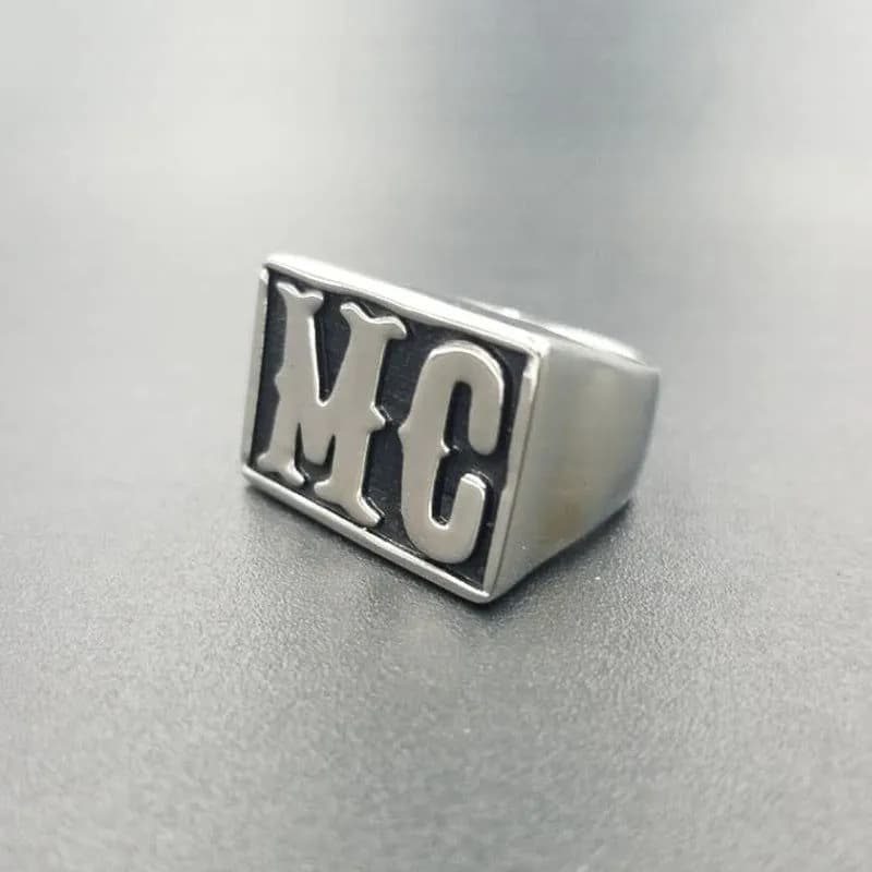 image-European American MC Stainless Steel Motorcycle Men's Ring