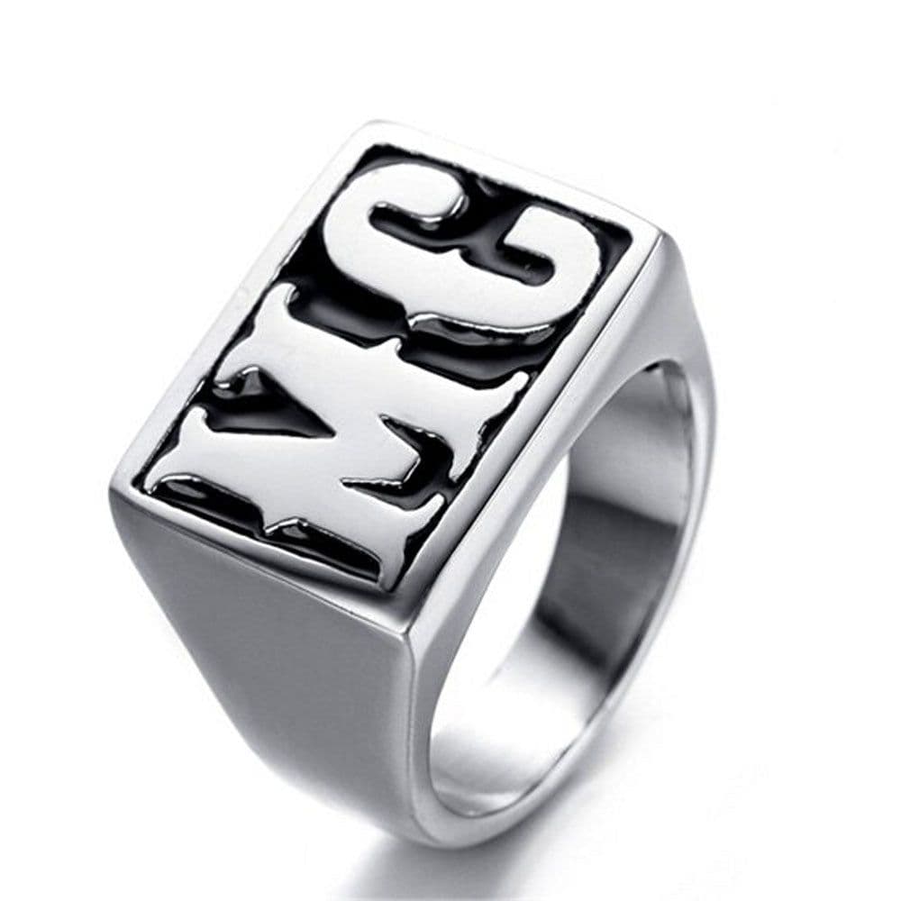 image-European American MC Stainless Steel Motorcycle Men's Ring