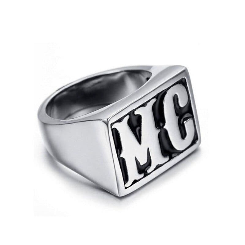image-European American MC Stainless Steel Motorcycle Men's Ring
