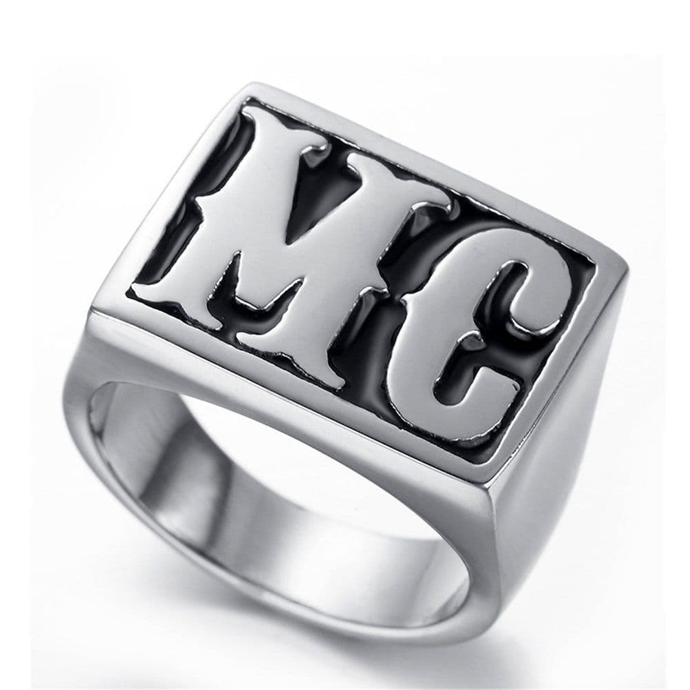 image-European American MC Stainless Steel Motorcycle Men's Ring