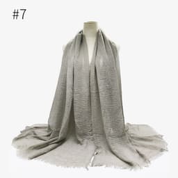 image-Cotton Linen Scarf Shawl 95x180cm Crinkle Weave WJ01
