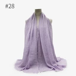image-Cotton Linen Scarf Shawl 95x180cm Crinkle Weave WJ01