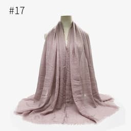 image-Cotton Linen Scarf Shawl 95x180cm Crinkle Weave WJ01