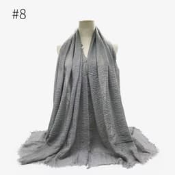 image-Cotton Linen Scarf Shawl 95x180cm Crinkle Weave WJ01