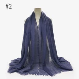 image-Cotton Linen Scarf Shawl 95x180cm Crinkle Weave WJ01