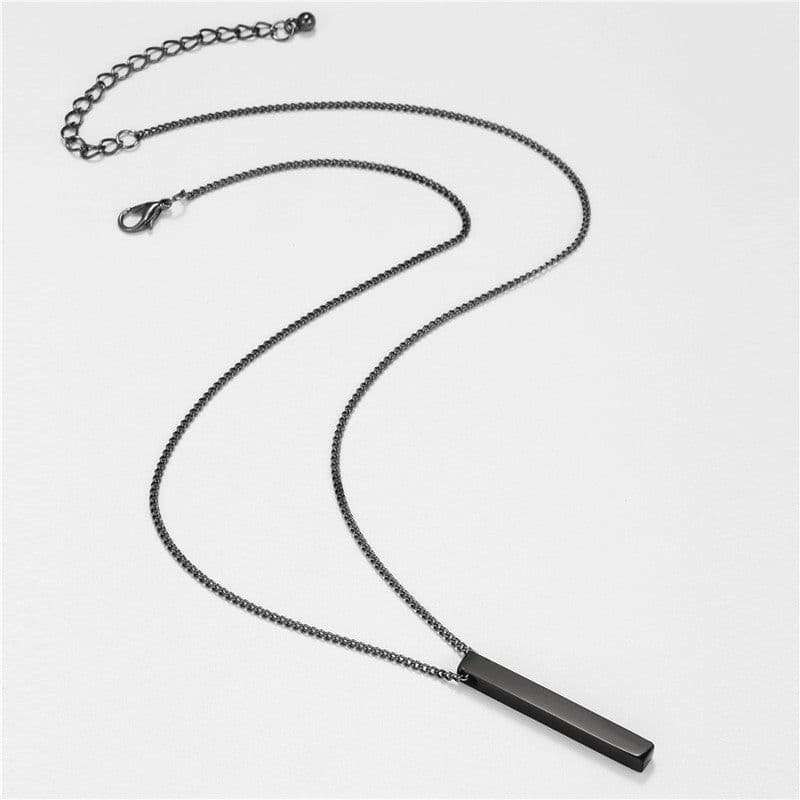 image-European Titanium Steel Geometric Pendant Necklace