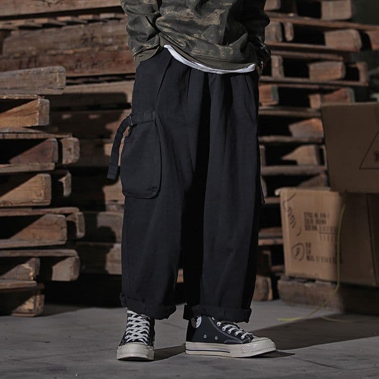 image-NP Men's Cotton Cargo Overalls Army Green Loose Fit