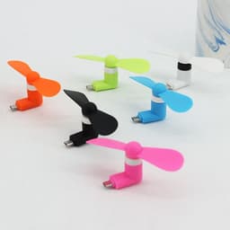 image-USB Fan with Type-C & Lightning Connectors