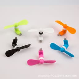 image-USB Fan with Type-C & Lightning Connectors