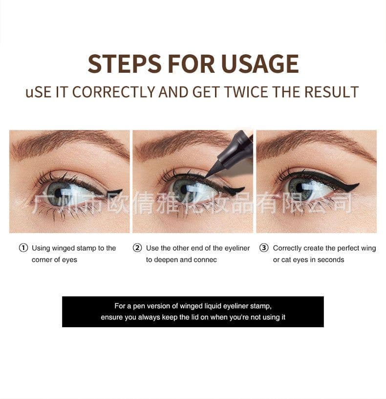 image-O'CHEAL Cat Eye Charm Double Ended Eyeliner - Waterproof