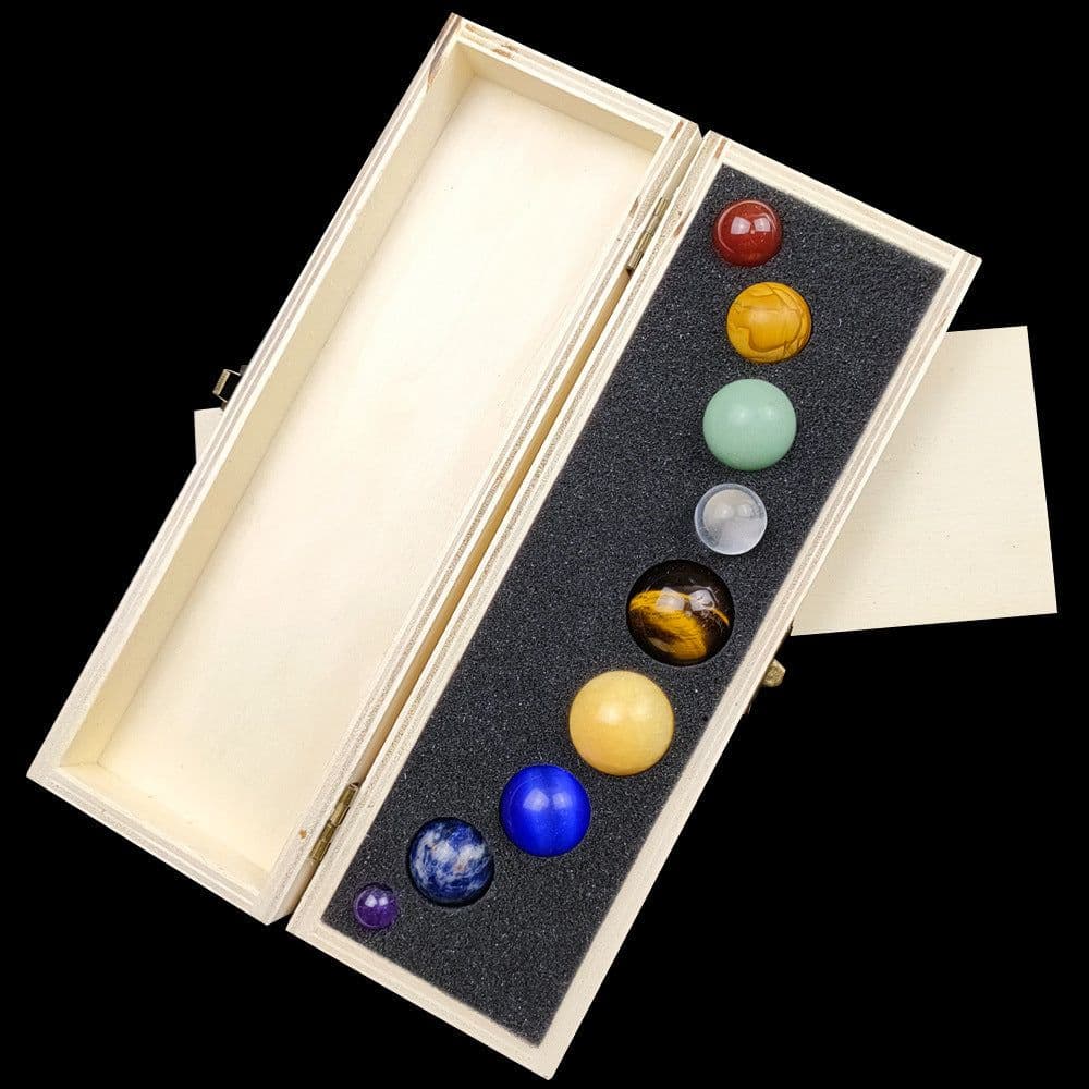 image-Crystal Gem Ore Specimens - 9 Planets Solar System