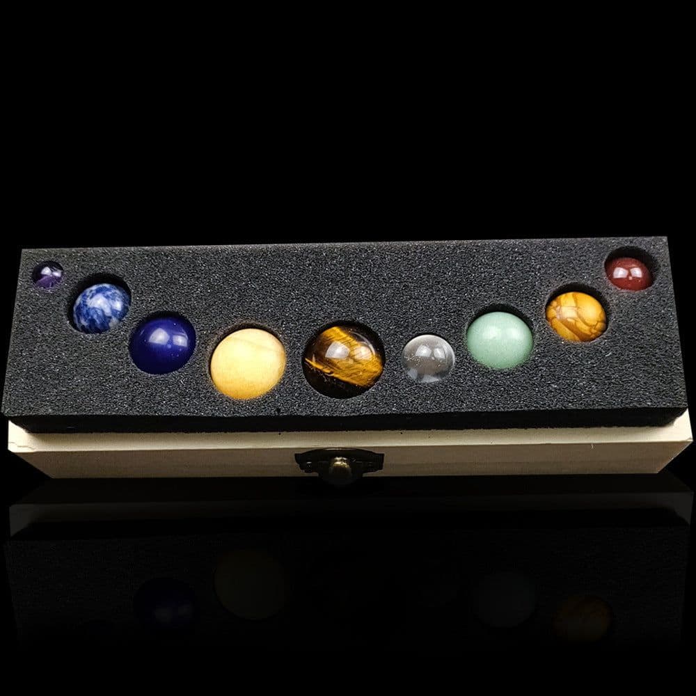 image-Crystal Gem Ore Specimens - 9 Planets Solar System