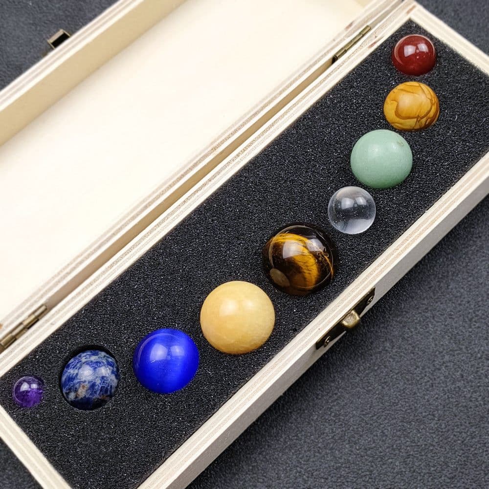 image-Crystal Gem Ore Specimens - 9 Planets Solar System