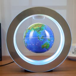 image-Colorful Years Magnetic Levitation Globe 3" Gold