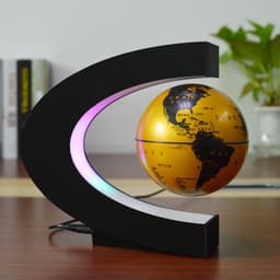 image-Colorful Years Magnetic Levitation Globe 3" Gold