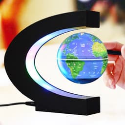 image-Colorful Years Magnetic Levitation Globe 3" Gold