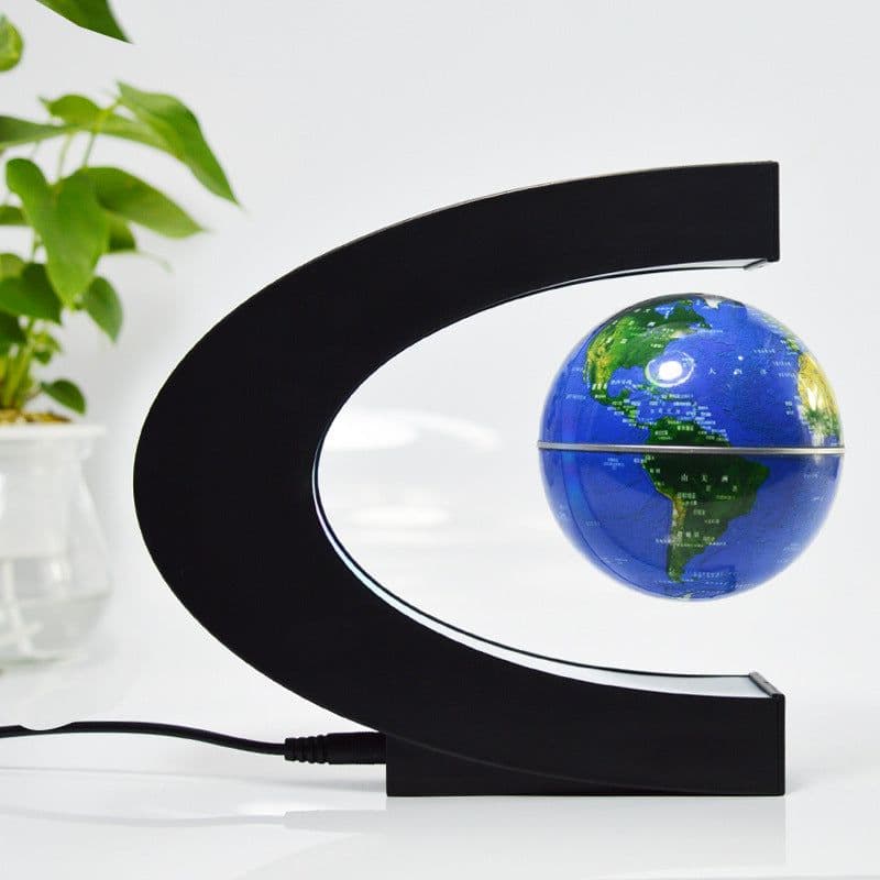 image-Colorful Years Magnetic Levitation Globe 3" Gold