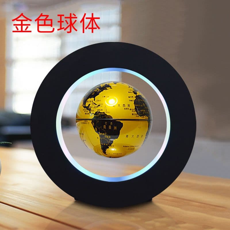 image-Colorful Years Magnetic Levitation Globe 3" Gold