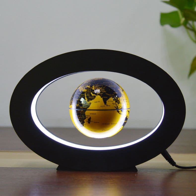 image-Colorful Years Magnetic Levitation Globe 3" Gold