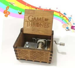 image-Handmade classical music box hand-operated wooden music box children's birthday gift wooden crafts custom