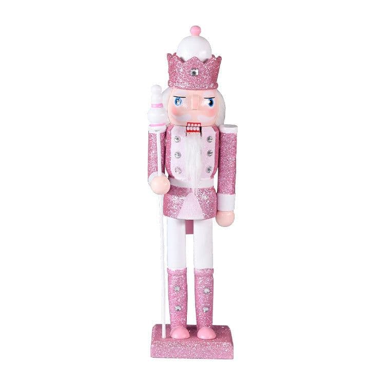 image-2021 New 30CM Wooden Decoration Crafts Christmas Decoration Nutcracker Puppet King Ornaments