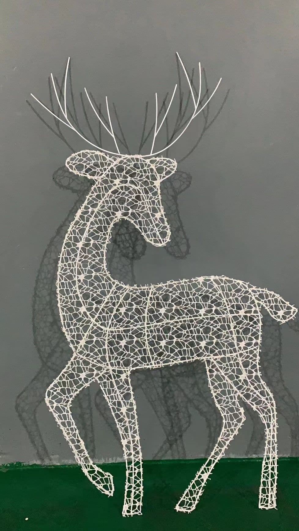 image-Spot Christmas Deer Ornaments Set - 3pc Metal Luminous