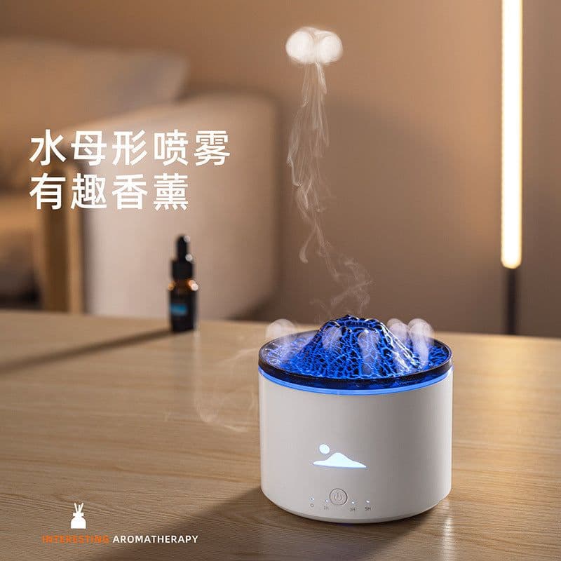 image-Mochi Volcano Humidifier - White USB Aromatherapy
