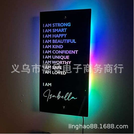 image-AFFIRMATIONS MIRROR - Plastic 20x40cm Modern