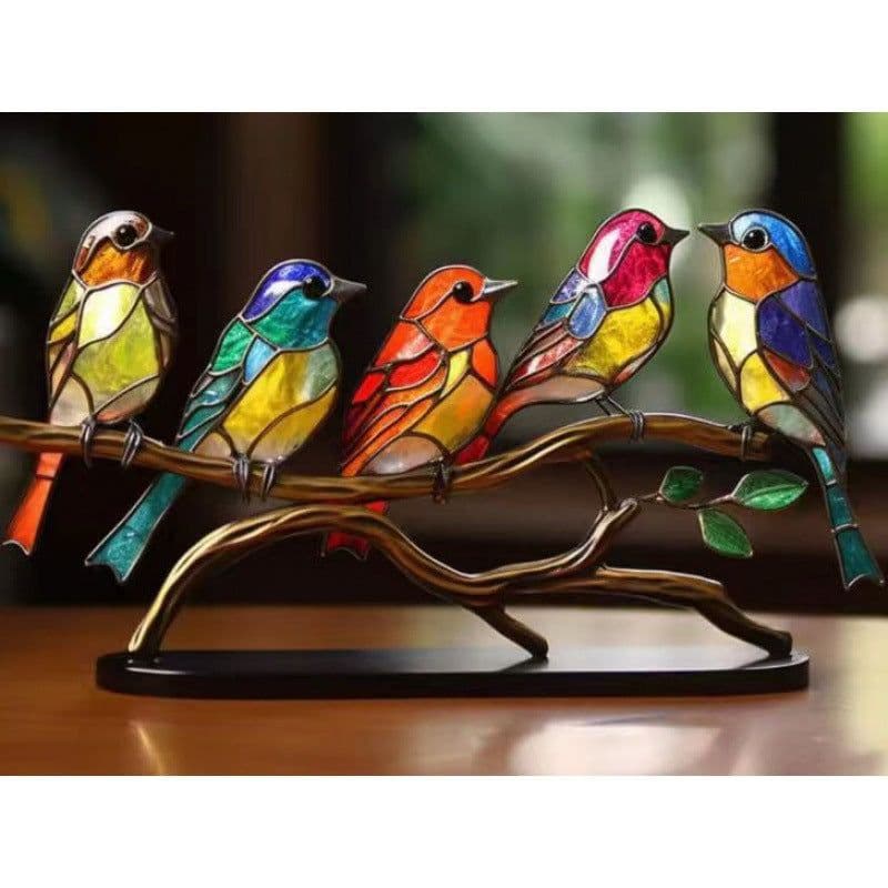 image-Spot 2023 New Arrivals Amazon Bird Ornament Home Decor Ornament Hundred Flowers Bird Metal Home Decor