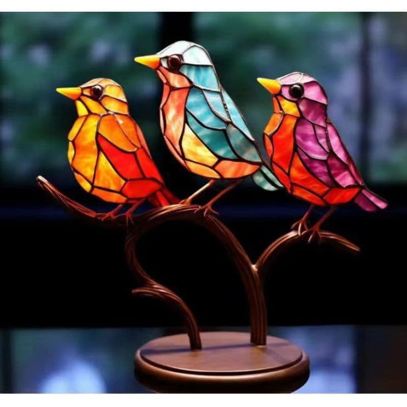 image-Spot 2023 New Arrivals Amazon Bird Ornament Home Decor Ornament Hundred Flowers Bird Metal Home Decor
