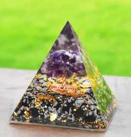 image-Cross-border foreign trade explosive crystal ball pyramid 5.6 cm crystal gravel epoxy resin home handmade ornaments 9