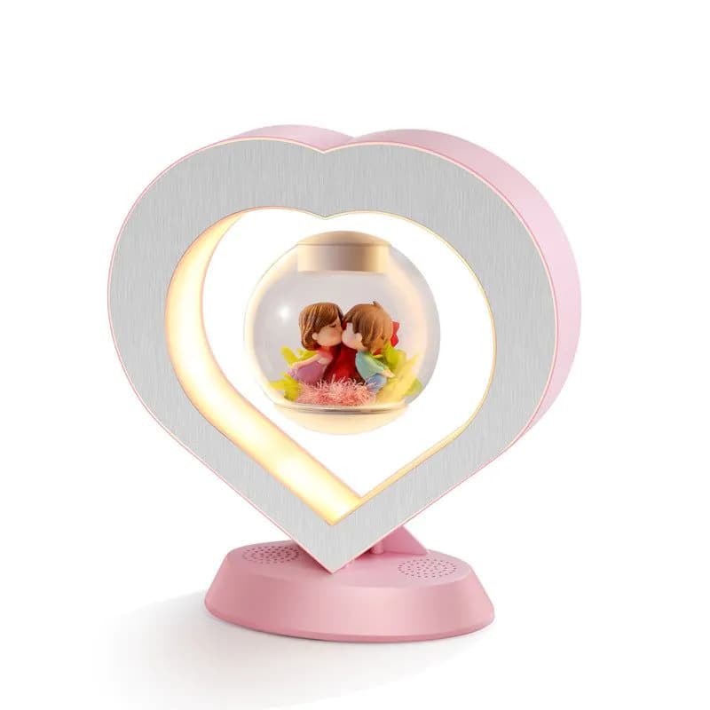 image-Magnetic Levitation Flower Lantern Bluetooth Speaker Pink
