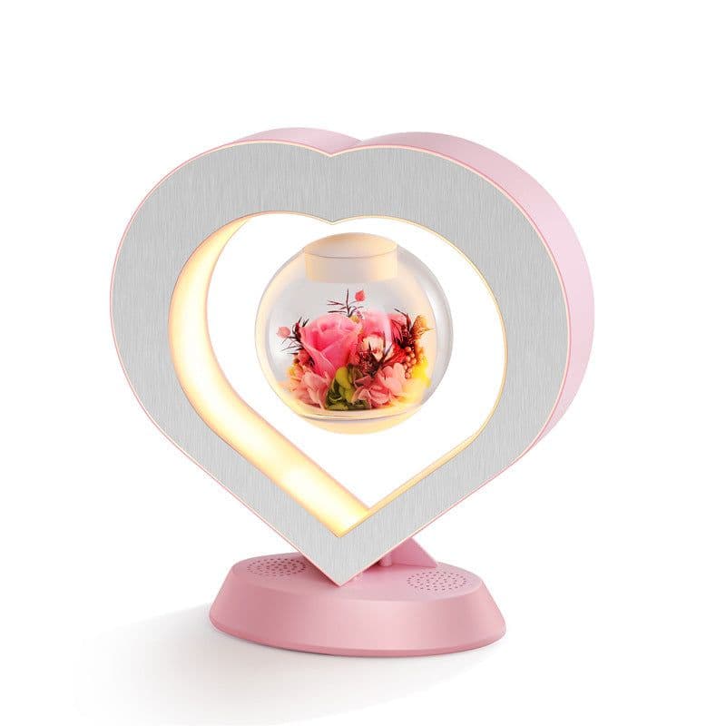 image-Magnetic Levitation Flower Lantern Bluetooth Speaker Pink