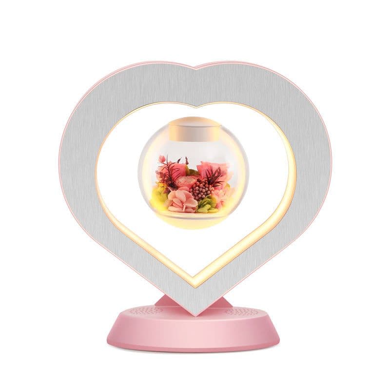 image-Magnetic Levitation Flower Lantern Bluetooth Speaker Pink