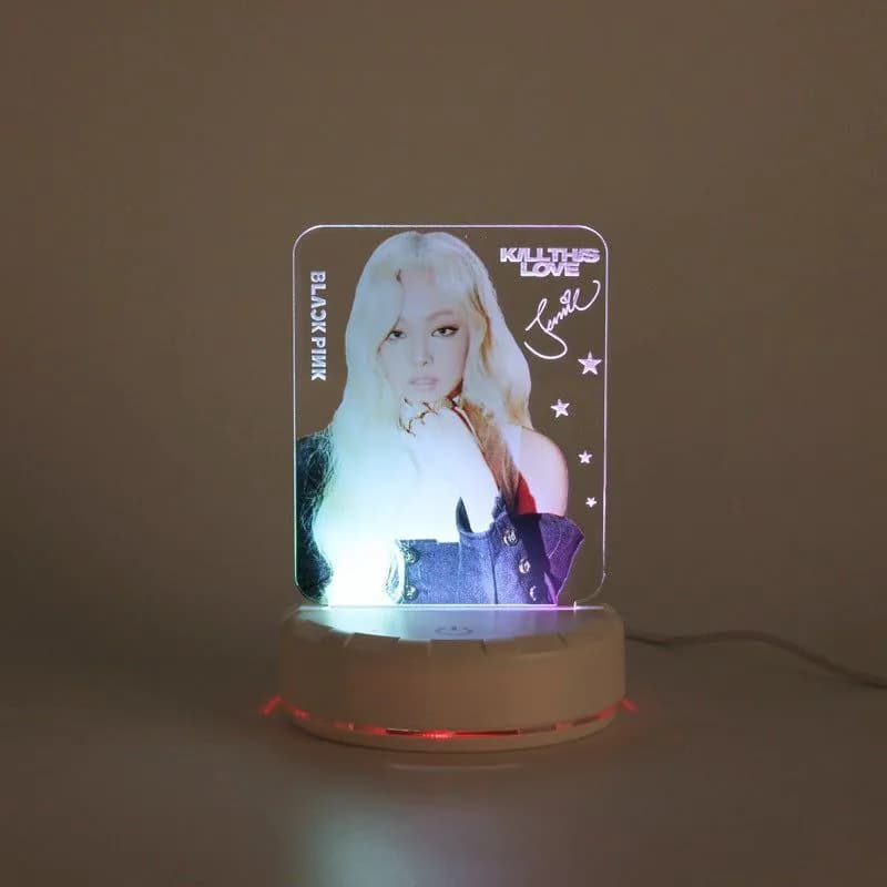 image-JENNIE Jin Zhini Lisa Park Caiying JISOO colorful LED acrylic night light 008