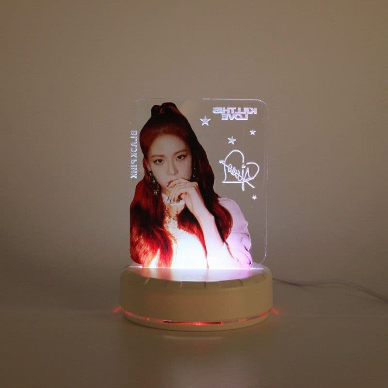 image-JENNIE Jin Zhini Lisa Park Caiying JISOO colorful LED acrylic night light 008