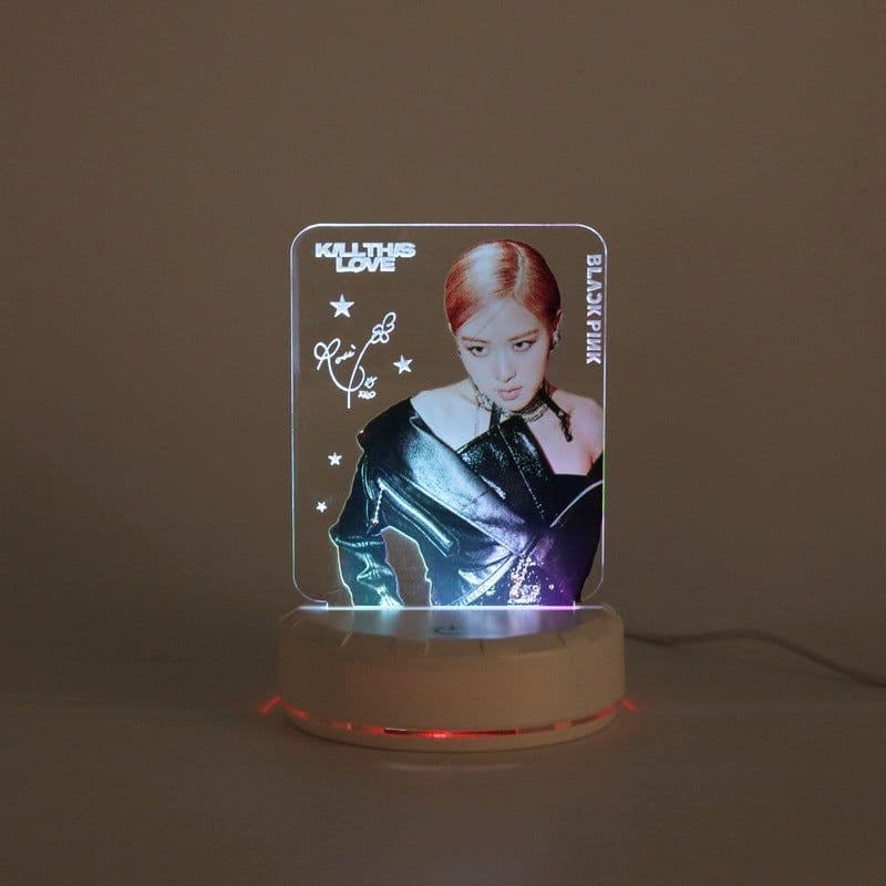image-JENNIE Jin Zhini Lisa Park Caiying JISOO colorful LED acrylic night light 008